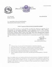 Issuance of letter of intent to award the contract for Rural Municipal Executive Office Building  