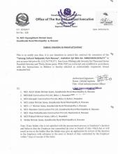 Intention to Award of Contract ( Construction of Tamang Cultural Redpand Park)